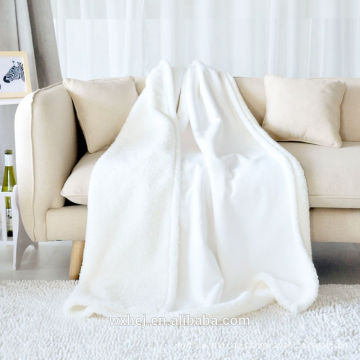 100% Baumwolle 300gsm weiße Full-Size-Decke für Baby-Nutzung